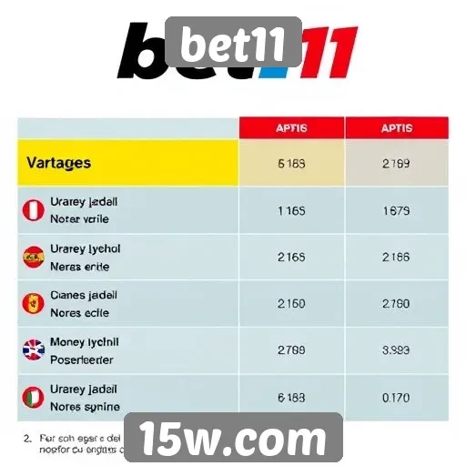 Comparação das odds disponíveis no bet11